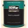 BEHR PREMIUM PLUS 1 gal. #330A-1 Bonnie Cream Semi-Gloss Enamel Exterior Paint & Primer