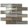 Daltile Premier Accents Frost Linear 12 in. x 13 in. x 8mm Glass Mosaic Wall Tile (9.6 sq. ft./Case)