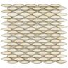 Merola Tile Pescado Glossy Crema 12 in. x 12-1/2 in. Porcelain Mosaic Tile (1.06 sq. ft./Each)