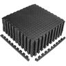 CAP Puzzle Exercise Mat Black 24 in. x 24 in. x 0.5 in. EVA Foam Interlocking Tiles with Border (48 sq. ft.)