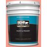 BEHR PREMIUM PLUS 5 gal. #180B-4 Fruit Shake Satin Enamel Exterior Paint & Primer