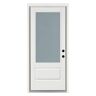 MP Doors 36 in. x 80 in. Left-Hand Inswing 3/4 Lite Frosted Glass Finished White Fiberglass Prehung Front Door