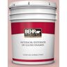 BEHR PREMIUM PLUS 5 gal. #170E-3 Bridal Rose Hi-Gloss Enamel Interior/Exterior Paint