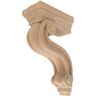 American Pro Decor 3-7/8 in. x 10-1/2 in. x 6-1/2 in. Unfinished Small North American Solid Alder Plain Wood Corbel