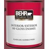 BEHR PREMIUM PLUS 1 gal. #ICC-83 Currant Jam Hi-Gloss Enamel Interior/Exterior Paint