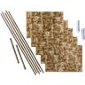 Fasade Ripple 18 in. x 24 in. Bermuda Bronze Vinyl Decorative Wall Tile Backsplash 15 sq. ft. Kit