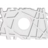 Ekena Millwork 24 in. W x 16 in. H x 6 in. ID x 1 in. P Novo Architectural Grade PVC Contemporary Ceiling Medallion