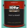 BEHR PREMIUM PLUS 1 gal. #P440-4 March Aquamarine Flat Exterior Paint & Primer