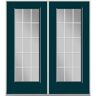 Masonite 72 in. x 80 in. Night Tide Fiberglass Prehung Left-Hand Inswing GBG 15-Lite Clear Glass Patio Door without Brickmold