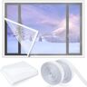 Wellco 47 in. x 71 in. Indoor Window Insulation Kit Keep Warm for Winter Keep Cold Out Tape-free Velcro Installation