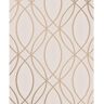 Advantage Lisandro Rose Gold Geometric Lattice Vinyl Peelable Wallpaper (Covers 56.4 sq. ft.)