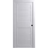 Belldinni 32 in. x 80 in. Liah Bianco Noble Left-Hand Solid Core Composite 4-Lite Frosted Glass Single Prehung Interior Door
