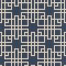 Advantage Mana Navy Trellis Wallpaper