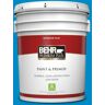 BEHR PREMIUM PLUS 5 gal. #MQ4-57 Celebration Blue Flat Low Odor Interior Paint & Primer