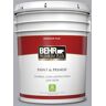 BEHR PREMIUM PLUS 5 gal. #760E-3 Gray Timber Wolf Flat Low Odor Interior Paint & Primer