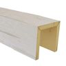 Ekena Millwork SAMPLE - 6 in. x 12 in. x 6 in. Urethane 3-Sided (U-Beam) Hand Hewn Faux Wood Ceiling Beam, Unfinished Finish