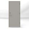 L.I.F Industries 30 in. x 80 in. Gray Flush Left-Hand Security Steel Prehung Commercial Door with Welded Frame