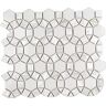 Ivy Hill Tile Noble White Thassos 9-3/4 in. x 12-1/4 in. x 10 mm Polished Pearl and Marble Mosaic Tile