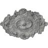 Ekena Millwork 30-1/2 in. W x 20 in. H x 1-1/2 in. Strasbourg Urethane Ceiling Medallion, Ultra-Pure White Crackle