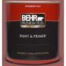 BEHR PREMIUM PLUS 1 qt. #PMD-86 Arabian Red Flat Exterior Paint & Primer