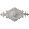 Ekena Millwork 1-1/2 in. x 23-1/2 in. x 12-1/4 in. Polyurethane Quentin Ceiling Medallion, Ultra Pure White