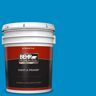 BEHR PREMIUM PLUS 5 gal. #MQ4-57 Celebration Blue Flat Exterior Paint & Primer