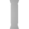 Ekena Millwork Straight 48 in. x 12 in. White Box Newel Post with Panel, Flat Capital and Base Trim (Installation Kit Included)