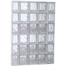 Clearly Secure 34.75 in. x 46.5 in. x 3.125 in. Frameless Wave Pattern Non-Vented Glass Block Window