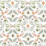 RoomMates Penny Lane: Forest Cottage Bee and Butterfly White Vinyl Peel and Stick Matte Wallpaper 30.75 sq. ft.