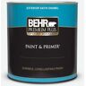 BEHR PREMIUM PLUS 1 qt. #BL-W09 Bakery Box Satin Enamel Exterior Paint & Primer