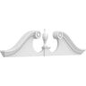 Ekena Millwork 2-3/4 in. x 48 in. x 12 in. Rams Head Architectural Grade PVC Pediment Moulding