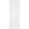 Kimberly Bay 18 in. x 80 in. Solid Core White Traditional Louver Wood Interior Door Slab