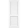 Kimberly Bay 36 in. x 80 in. Solid Core White Traditional Louver Wood Interior Door Slab