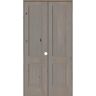 Krosswood Doors Rustic Knotty Alder 48 in. x 96 in. 2-Panel Left-Handed Grey Stain Square Top Wood Double Prehung Interior Door