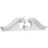 Ekena Millwork 2-3/4 in. x 36 in. x 9 in. Rams Head Architectural Grade PVC Pediment Moulding