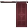 VeryCustom 30 in. x 84 in. The Trailblazer Carmine Wood Sliding Barn Door with Hardware Kit in Black