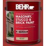 BEHR 1 Gal. #PFC-03 Red Baron Flat Interior/Exterior Masonry, Stucco and Brick Paint