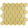 Merola Tile Hudson Due 2" Hex Vintage Yellow 10-7/8 in. x 12-5/8 in. Porcelain Mosaic Tile (9.7 sq. ft./Case)