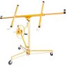 Tunearary 11 ft. Drywall Panel Lifter, Drywall Panel hoist, Jack Lifter Jack Rolling Caster Panel Hoist, Yellow