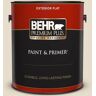 BEHR PREMIUM PLUS 1 gal. #PWL-90 Abstract White Flat Exterior Paint & Primer