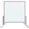 Dusco 30 in. x 30 in. Floor-Mounted Sanitary Tempered Safety Glass Shield 1/8 in. Thickness