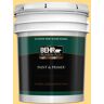 BEHR PREMIUM PLUS 5 gal. #P260-4 Banana Mania Semi-Gloss Enamel Exterior Paint & Primer