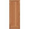 Masonite 40 in. x 84 in. Knotty Alder 1 Panel Shaker Flat Solid Wood Interior Barn Door Slab