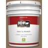 BEHR PREMIUM PLUS 5 gal. #280F-6 Sweet Georgia Brown Flat Low Odor Interior Paint & Primer