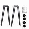 WINSOON 16 in. Solid Metal Coffee Table Legs, Skateboard Legs, Hairpin Table Legs Accessories General