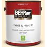 BEHR PREMIUM PLUS 1 gal. #330A-1 Bonnie Cream Flat Low Odor Interior Paint & Primer