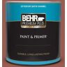 BEHR PREMIUM PLUS 1 qt. #S160-6 Red Potato Satin Enamel Exterior Paint & Primer