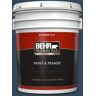 BEHR PREMIUM PLUS 5 gal. #MQ5-54 Compass Blue Flat Exterior Paint & Primer