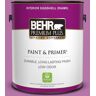 BEHR PREMIUM PLUS 1 gal. #P110-5A Eccentric Magenta Eggshell Enamel Low Odor Interior Paint & Primer