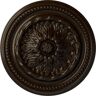 Ekena Millwork 15-3/4 in. x 1-7/8 in. Chester Urethane Ceiling Medallion (Fits Canopies upto 2-1/4 in.), Bronze